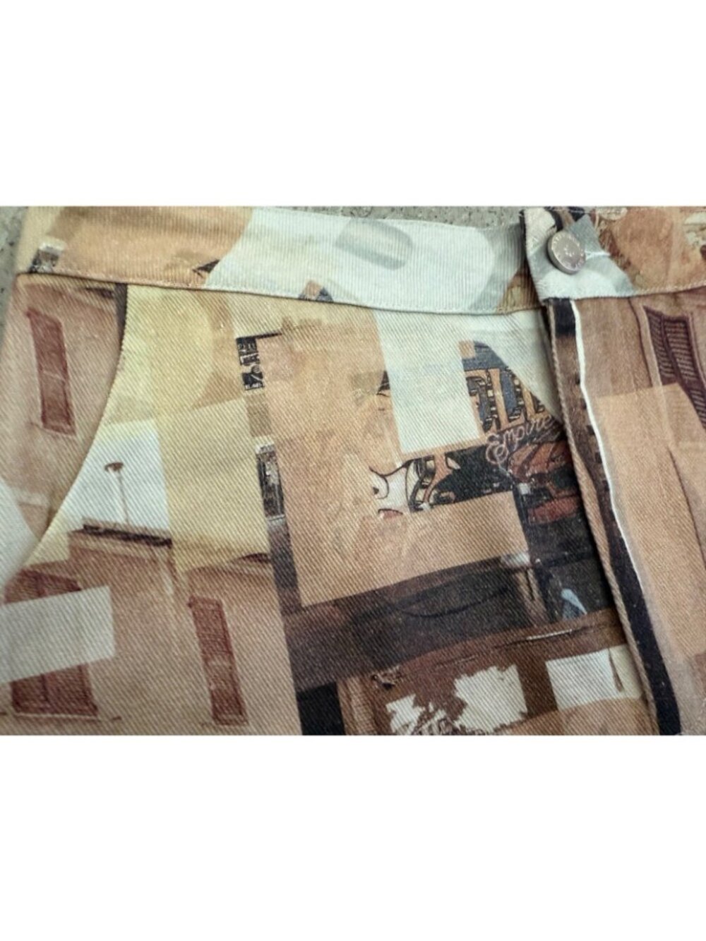 Womens Mini Skirt Neutral Film Graphic A-Line Size 2 NWT Peppermayo On The Edge - Picture 15 of 15